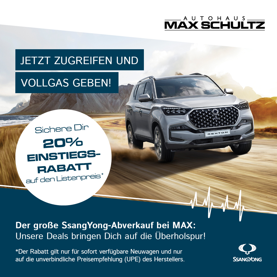 Abverkauf 20% Rexton Max Schultz Automobile Aktionen Black Week 2020 GLA Hybrid