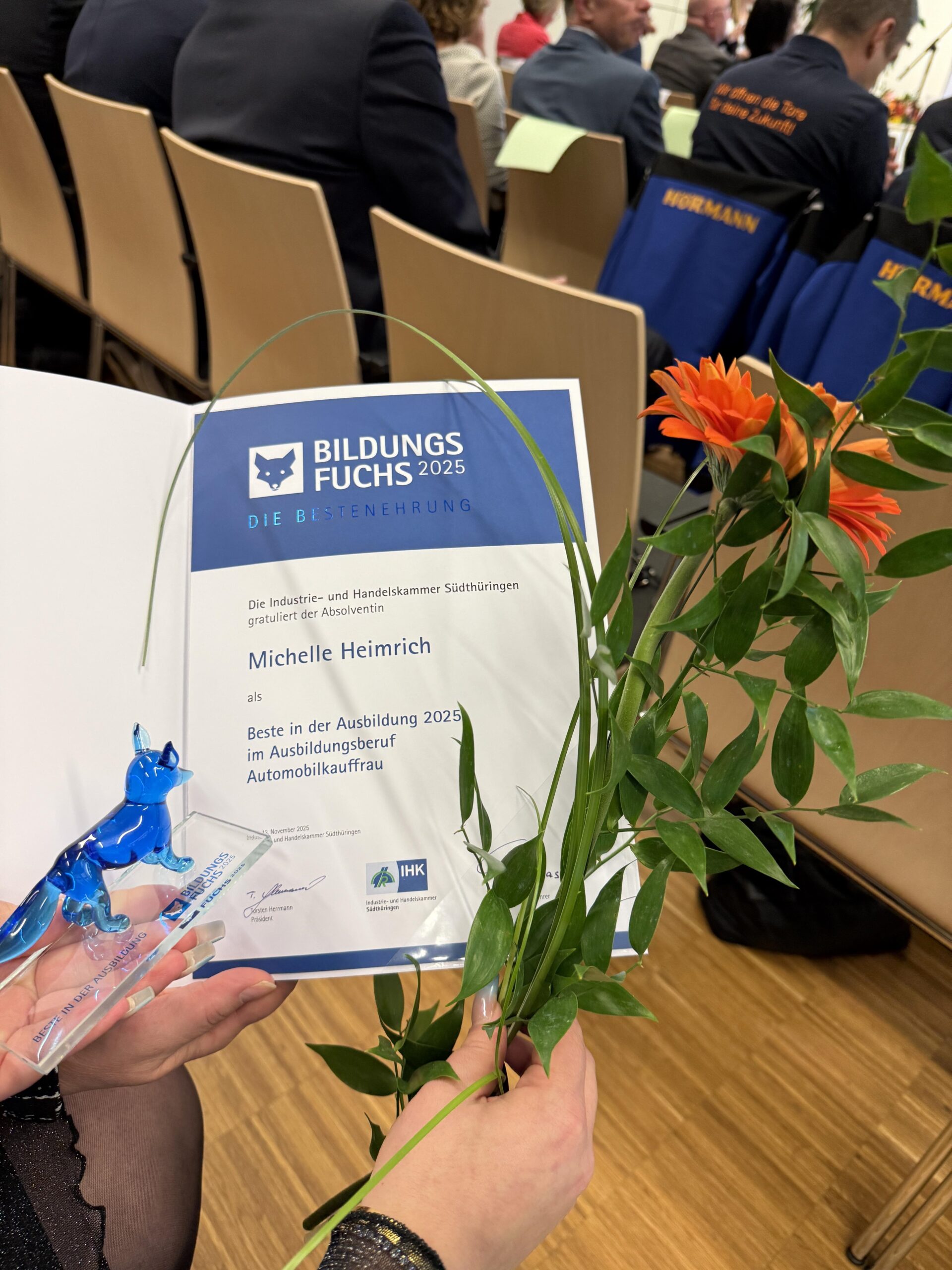 Unsere neuen Auszubildenden bei MAX am Standort Sömmerda.